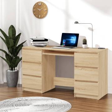 Writing Desk Sonoma Oak - Stylish & Space-Saving Design