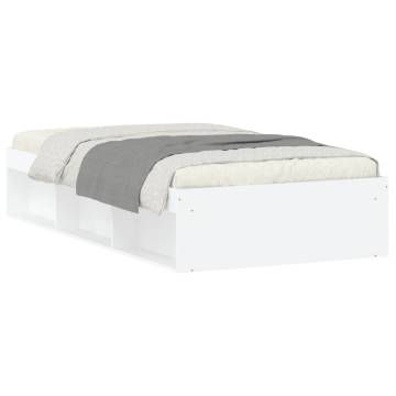 White Bed Frame 90x190 cm Single - Modern & Practical