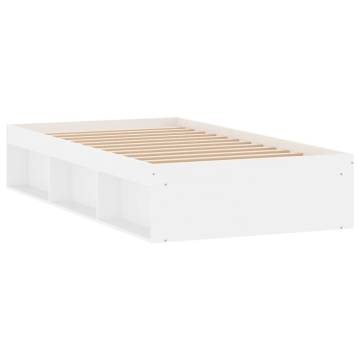 White Bed Frame 90x190 cm Single - Modern & Practical