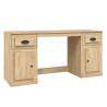 Elegant Desk with Cabinet in Sonoma Oak | Hipo Market