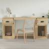 Elegant Desk with Cabinet in Sonoma Oak | Hipo Market