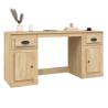 Elegant Desk with Cabinet in Sonoma Oak | Hipo Market