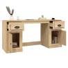 Elegant Desk with Cabinet in Sonoma Oak | Hipo Market