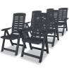 7 Piece Outdoor Dining Set - Weather Resistant Anthracite