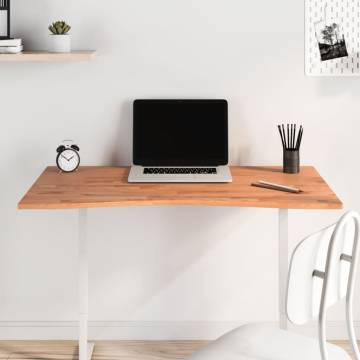 Solid Wood Beech Desk Top 100x(55-60)x1.5 cm - Hipomarket