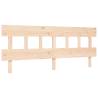 Solid Wood Bed Frame with Headboard 200x200 cm - Hipomarket