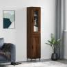 Highboard Brown Oak 34.5x34x180 cm Engineered Wood Colour brown oak Quantity in Package 1 Model 1 wood door 