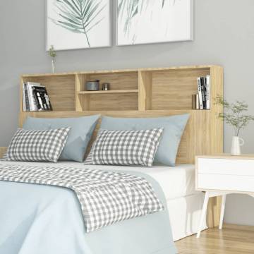 Sonoma Oak Headboard Cabinet - Stylish & Functional Storage