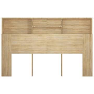 Sonoma Oak Headboard Cabinet - Stylish & Functional Storage