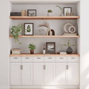 Wall Shelf 180x60 cm | Untreated Solid Oak Wood - HipoMarket