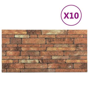 3D Wall Panels - Brown Brick Design | 10 pcs EPS