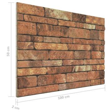 3D Wall Panels - Brown Brick Design | 10 pcs EPS