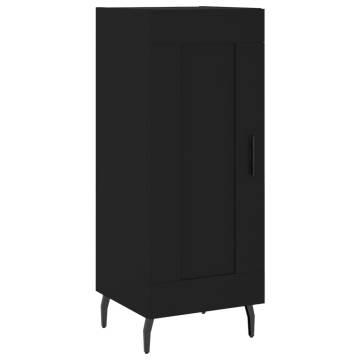 Stylish Highboard Black | 34.5x34x180 cm Engineered Wood