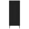 Stylish Highboard Black | 34.5x34x180 cm Engineered Wood