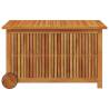 Garden Storage Box with Wheels - Solid Acacia 90x50x58 cm