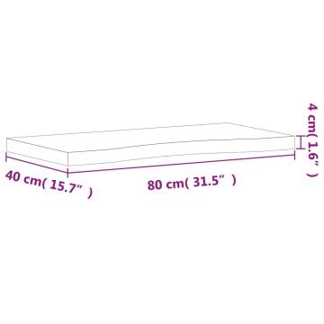 Desk Top 80x(36-40)x4 cm Solid Wood Beech - Hipomarket