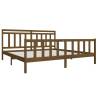 Honey Brown Solid Wood Bed Frame 200x200 cm | Hipo Market