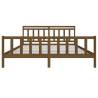 Honey Brown Solid Wood Bed Frame 200x200 cm | Hipo Market