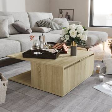 Coffee Table Sonoma Oak - 80x80 cm | Stylish & Durable