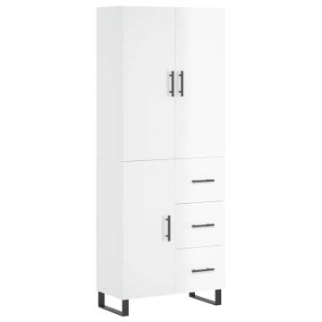 High Gloss White Highboard | Stylish Storage Solution