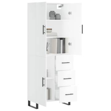 High Gloss White Highboard | Stylish Storage Solution