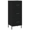 Elegant Highboard Black - 34.5x34x180 cm Engineered Wood