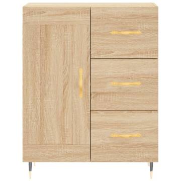 Stylish Highboard Sonoma Oak - 69.5x34x180 cm Engineered Wood