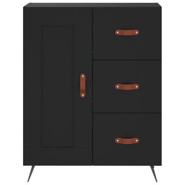 Elegant Highboard Black - 69.5x34x180 cm Engineered Wood