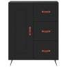 Elegant Highboard Black - 69.5x34x180 cm Engineered Wood