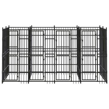 Outdoor Dog Kennel Steel 7.37 m² - Durable & Versatile