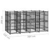 Outdoor Dog Kennel Steel 7.37 m² - Durable & Versatile