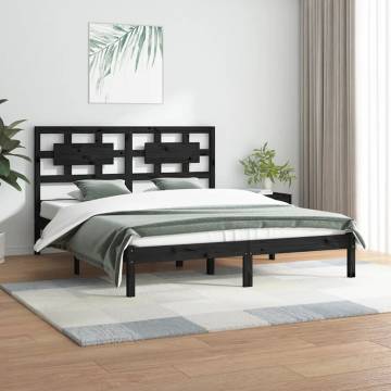 Black Pine Bed Frame 120x200 cm - Solid & Stylish