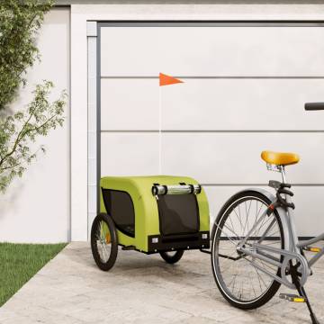 Pet Bike Trailer - Green & Black Oxford Fabric | HipoMarket