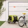 Pet Bike Trailer Green and Black Oxford Fabric and Iron Colour green Size 136 x 69 x 73.5 cm 