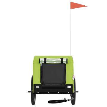 Pet Bike Trailer - Green & Black Oxford Fabric | HipoMarket