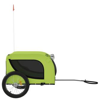 Pet Bike Trailer - Green & Black Oxford Fabric | HipoMarket