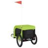 Pet Bike Trailer - Green & Black Oxford Fabric | HipoMarket