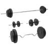 Barbell and Dumbbell with Plates Set 90 kg Weight 90 kg Model straight bar + super curl bar + dumbbell bar Number of 1 