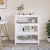 Book Cabinet White 80x35x97 cm Solid Wood Pine Colour white Quantity in Package 1 Height 97 cm Width 80 cm 