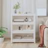 Book Cabinet White 80x35x97 cm - Solid Pine Wood Storage