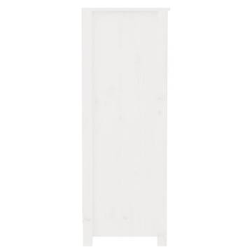 Book Cabinet White 80x35x97 cm - Solid Pine Wood Storage