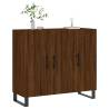 Modern Brown Oak Sideboard - 90x34x80 cm Engineered Wood