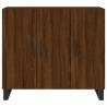 Modern Brown Oak Sideboard - 90x34x80 cm Engineered Wood