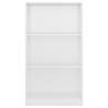 3-Tier High Gloss White Book Cabinet | Stylish Storage Solution