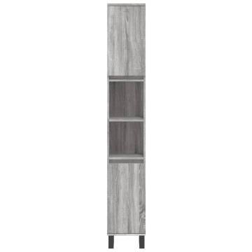 Bathroom Cabinet Grey Sonoma 30x30x190 cm | Hipomarket