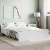 Bed Frame with Headboard and Footboard White 140x200 cm Colour white Size 140 x 200 cm 