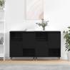 Sideboards 2 pcs Black Engineered Wood Colour black Quantity in Package 2 