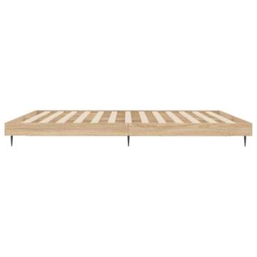 Sonoma Oak Bed Frame 140x200 cm - Durable & Stylish Design