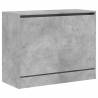 Shoe Cabinet Concrete Grey - 80x34x63 cm Engineered Wood