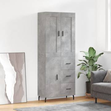 Highboard Concrete Grey - Stylish Storage Solution | HipoMarket